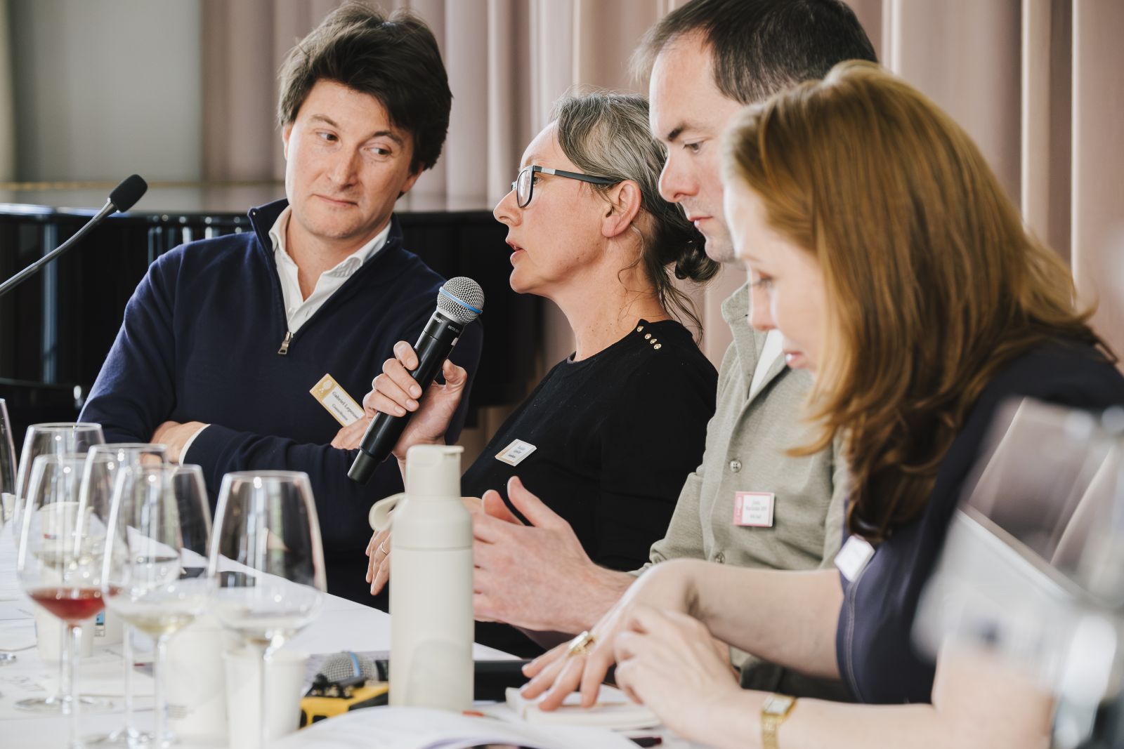 expert instruction between wine professionals
