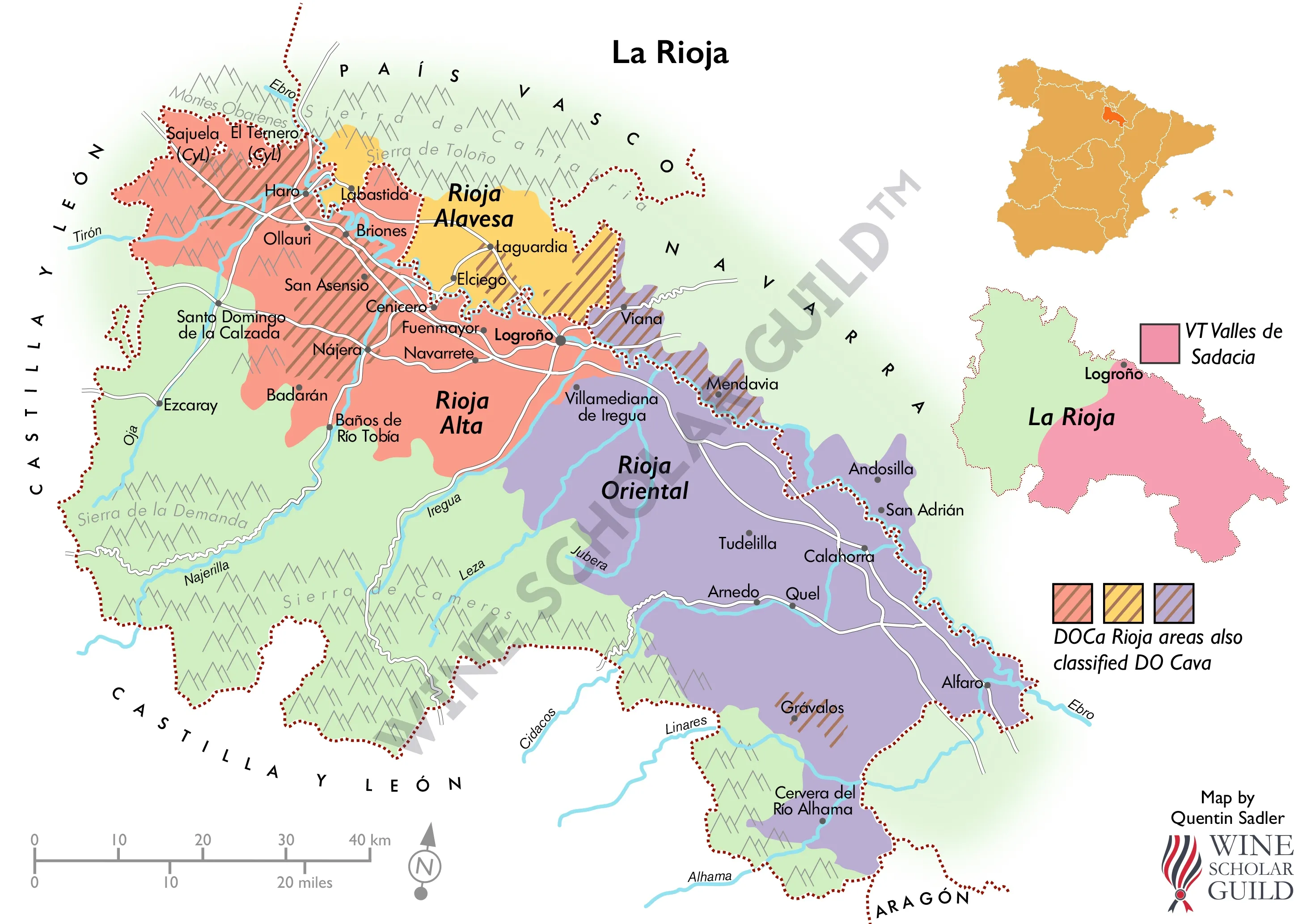 La Rioja Wine Map by Wine Scholar Guild