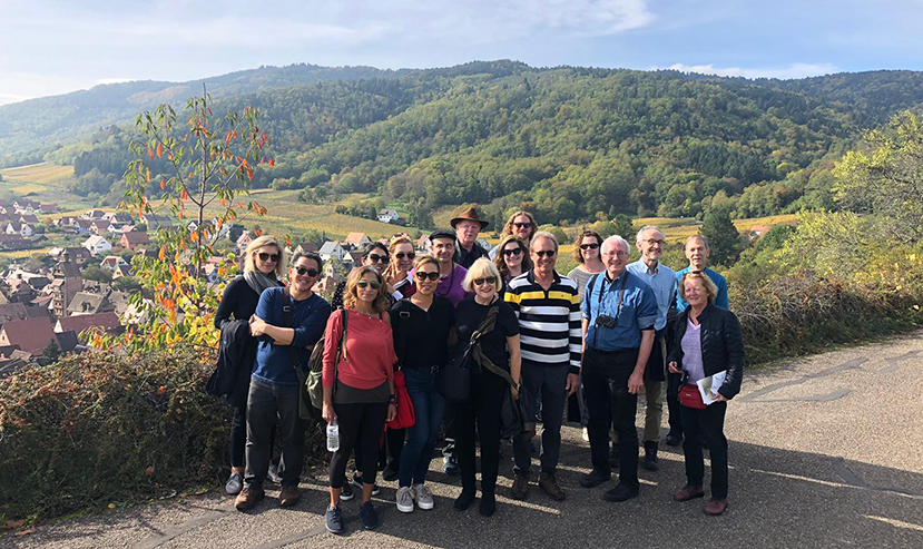 Vineyard walk in Riquewihr