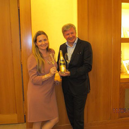 At Champagnes Roederer with Chef de Cave Jean-Baptiste Lecaillon and Essi Avellan MW