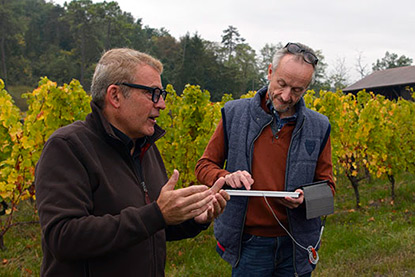 Andrew Jefford at Château Tirecul la Gravière in Monbazillac